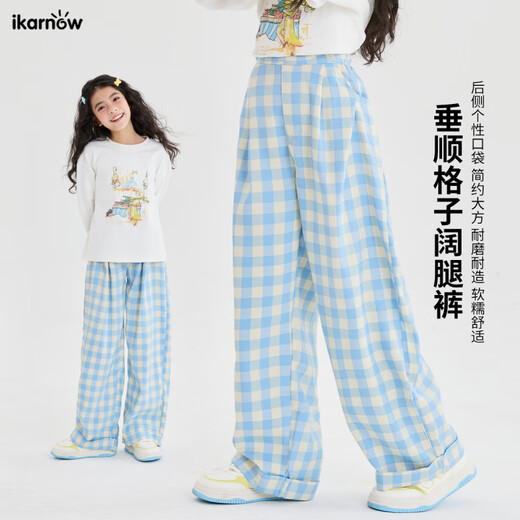 
Disney girls suit spring and autumn children 2025 new spring suit fashionable girls fashionable street sweatshirt plaid pants spring 15266 blue + 4916 gradient 140 cm