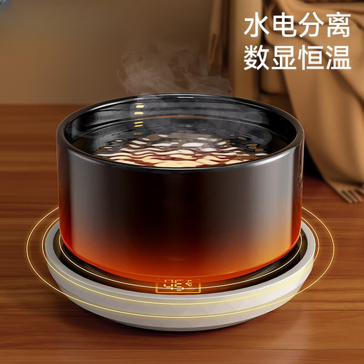 CLCEY恒温猫咪饮水机酸奶机陶瓷加热猫碗宠物冬季保温喝水水碗狗喝水器 奶油黄600ml陶瓷碗+数显3档恒温