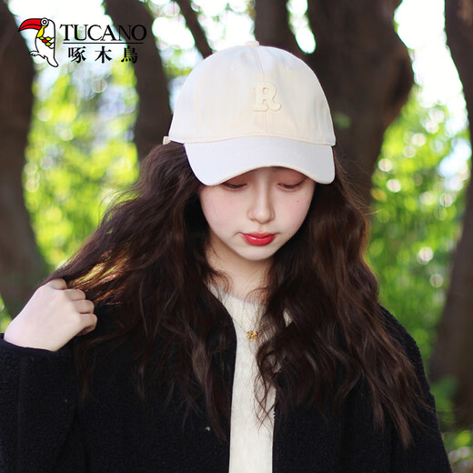 Woodpecker R-mark baseball cap for women with big head circumference slim face and small versatile sports hat men Korean style baseball cap trendy