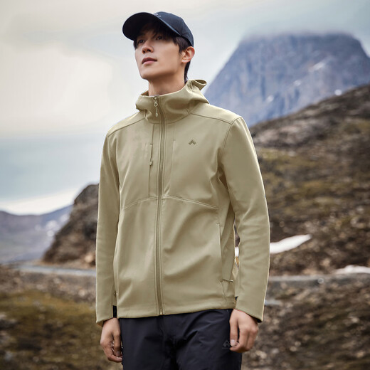 Pathfinder hooded soft shell jacket for men, outdoor sports mountaineering hiking jacket, spring and autumn men's jacket