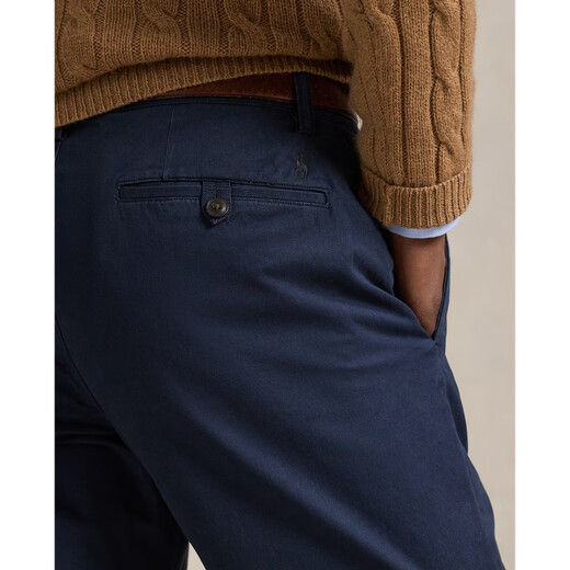 Polo Ralph Lauren Men's Clothing Classic Stretch Straight-Piece Chino Pants RL12171 410-Naval Blue 34 (34/32)