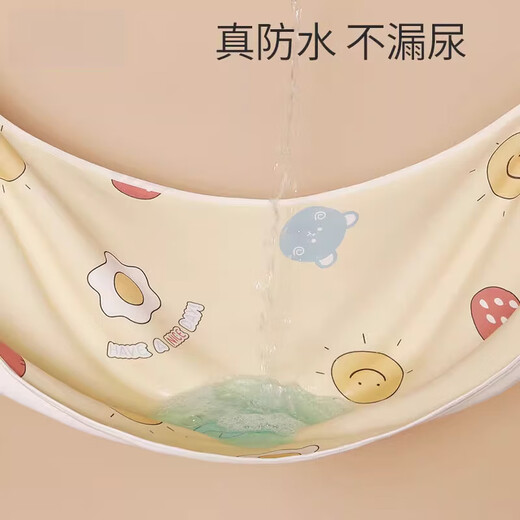 Peking Harnkissen Baby wasserdichte Baumwollgröße Neugeborenes Kind Baby Leckdofter Kindergarten Windeln 1 Pack gelbe Zeit 70x100 cm