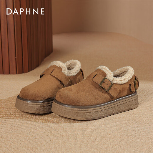 Daphne botas de nieve con suela gruesa para mujeres 2024 otoño e invierno más terciopelo nuevo viajero retro versátiles calientes zapatos para mujeres de birken zapatos de algodón 37