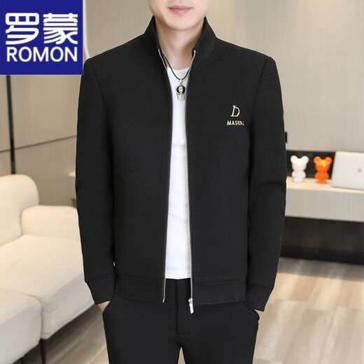 Romonjacke Herren Frühlings- und Herbst-Trendy Casual Herrenjacke 2025 neuer Jugendlicher und High-End-Casual Revers-Rever-Top Khaki 695 mittleren Alters um 135-150 Jin [Jin ist gleich 0,5 kg] 2xl