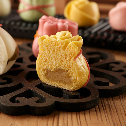 Imperial Tea Kitchen Style Noodle, Longevity Peach Blossom Bun 1.25kg Steamed buns, desserts, flower cake gift box, birthday cake gift