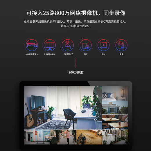 水星系列监控摄像头录像机NVR监控摄像头批发 MNVR825【25路双盘】