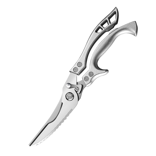Kitchen scissors household stainless steel all-steel strong chicken bone scissors multi-functional fish cutting scissors meat vegetable scissors barbecue scissors strong scissors (aluminum alloy handle)