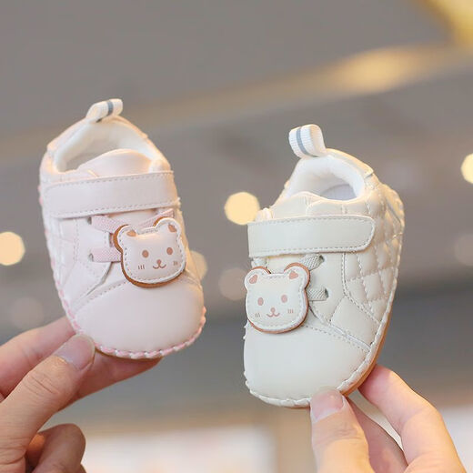 G. DUCKKIDS baby toddlers spring and autumn style soft sole newborn sewing shoes for boys' shoes cute Velcro girls' shoes C23 single shoes beige size 10.5cm 14