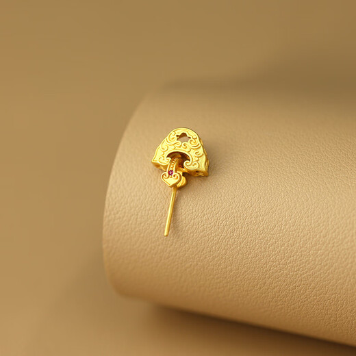 Shiniao simple jade Buddha Guanyin buckle head plated with 18k gold pendant buckle head leaf melon seed buckle DIY clip buckle accessories Ruyi buckle