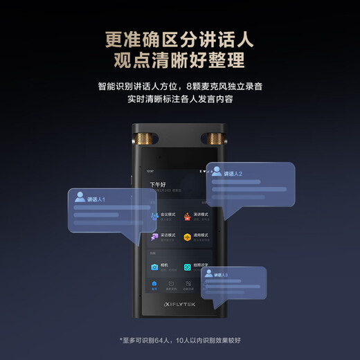 iFLYTEK Smart Recorder SR702 Spark Edition 3.5 inches Recording to Text Simultaneous Translation Translation Professional Conference Noise Reduction AI Photo Recognition and Evidence Compact MT33 Audio Recorder SR702-64G Spark Edition [Send multiple gifts to send out your order]
