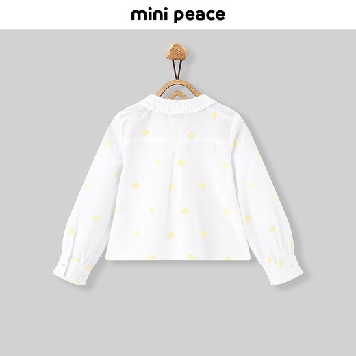 MiniPeace Children's Spring New Girls' Shirt F2CAF1187 Goldfinch Color 120