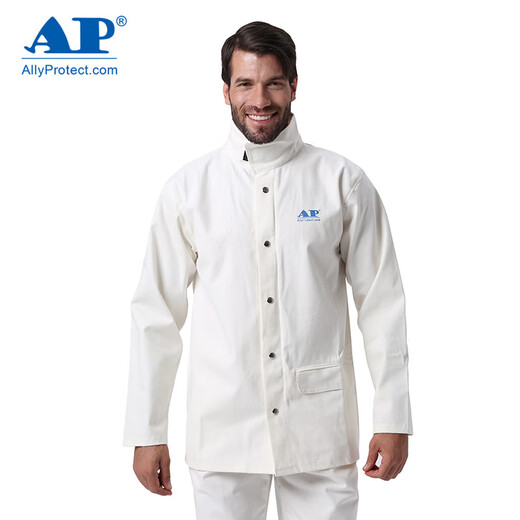 Umeng AP-6840+AP-9710 weiße feuerhemmende Arbeitskleidung für Schweißer, 1 Stück, Größe M kann individuell angepasst werden