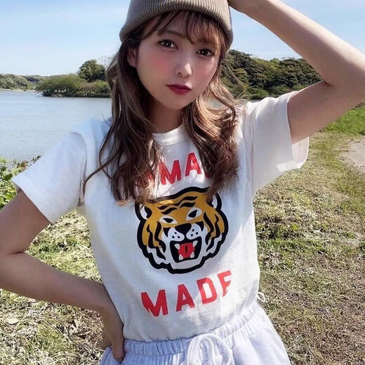 wvgapjup Human Made Cotton Pure Cotton Couple à manches courtes Cartoon Imprimé ouyang nana Le même t-shirt à cou rond 3878-conducteur de chiot de conduite blanc est sur le point de terminer la qualité de S est meilleure que les pairs
