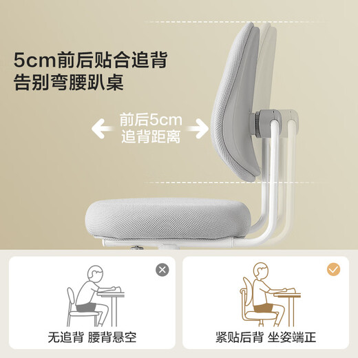 LINSY KIDS林氏儿童学习椅学生写字椅子可升降座椅 【灰】LS690W1-C学习椅