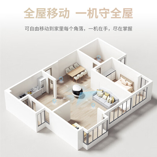 Enabotebo Air 2 Mobile Surveillance Camera Elderly and Children Pet Intelligent Companion Robot Home Camera Robot [Yun Jianlan]