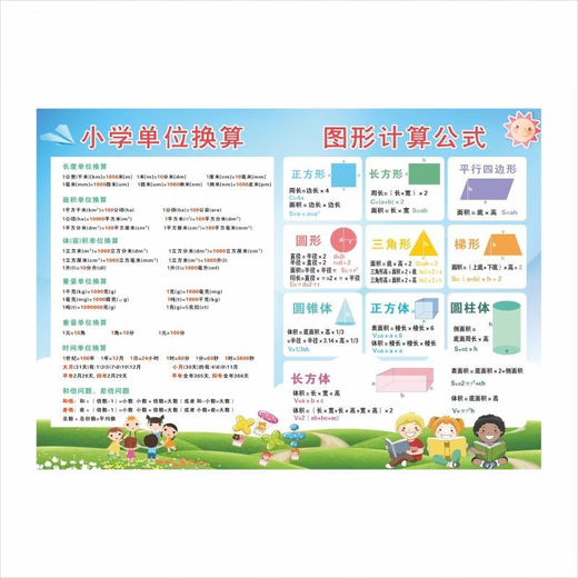 甄萌九九乘法口诀表背诵神器大号儿童数字二年级数学墙贴挂图教具 好孩子家规1【彩色家规】 40x30-【学习帮】-