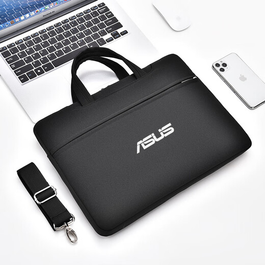 华硕适用华硕无畏16/14电脑包华硕无畏Pro15/16 灵耀14 Air防震手提包 677黑色【白标】 16英寸