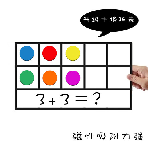 Fischereifahrernoten Grundschüler zehn Gitter Array Unterricht AIDS Magnetic Nummer zehn Mathematik innerhalb von 10 Additions- und Subtraktionsspielzeug Magnetic Tile Board Ten-Grid-Array Tabelle 1