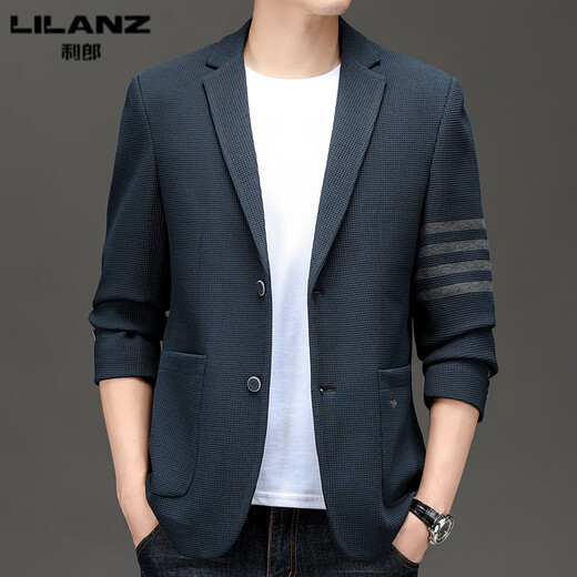 Lilan Men's Business Men's Casual Suit Jacket Men's Casual Uniform Uniform Wool Small Suit 2024 New Black 2305 XL 180