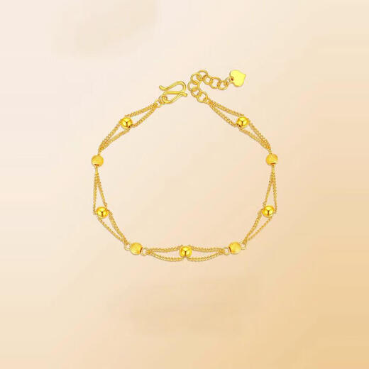 Juke gold transfer bead bracelet 2025 new Passepartout double layer 18k gold bracelet for your girlfriend Passepartout transfer bead bracelet