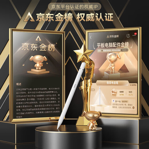 倍思（Baseus）电容笔【apple苹果ipad专用】pencil二代适用平替笔防误触绘画触控手写笔蓝牙可直插/IP数据线快充 IP直插双充【pencil平替】白色
