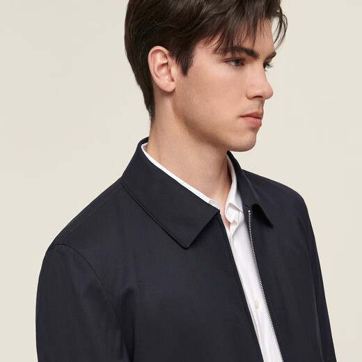 EMZ ORDOS Spring Mulberry Silk Wool Chaqueta de lana de alta gama Lapa de alta gama Papel con cremallera Top formal