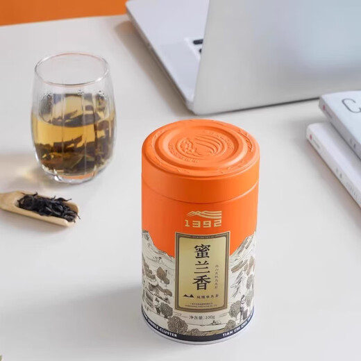 Tianchi 1392 Thé coloré aux orchidées au miel Phoenix Dancong Thé alpin biologique Thé Oolong Dancong en conserve 100 g Tianchi (série colorée-Milan Xiang) une canette