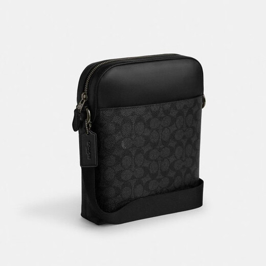 COACH brand direct supply men's HOUSTON crossbody bag shoulder camera bag black CZ398 New Year gift