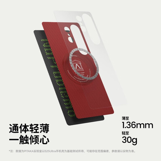 PITAKA适用三星S25Ultra手机壳S25系列发光壳MagSafe式磁吸凯夫拉芳纶半包超薄黑灰碳纤维纹简约保护套 问题不大 | 发光壳 S25Ultra