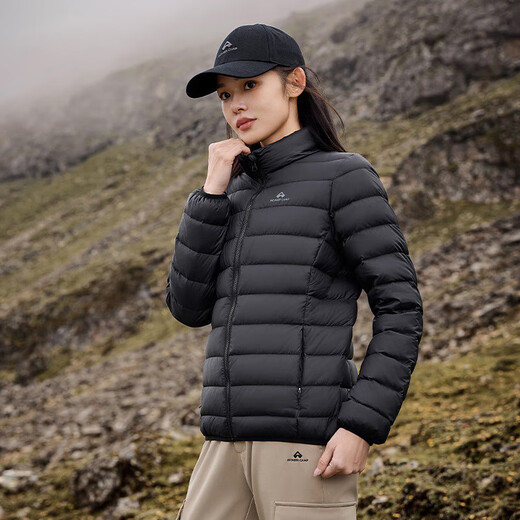 TUOLUZER AUTUMN STAND Collar Down Veste pour femmes minces 90 Uiled Duck Down Veste extérieure Veste chaude vers le bas noir m