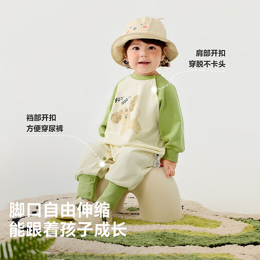 迷你巴拉男女童外出连体衣宝宝宽松萌趣动物爬服2025春季新品