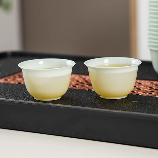 Jiamo disposable tea cup 60ml*50 only Kung Fu tea cup one-cup tea cup drinking cup emerald green