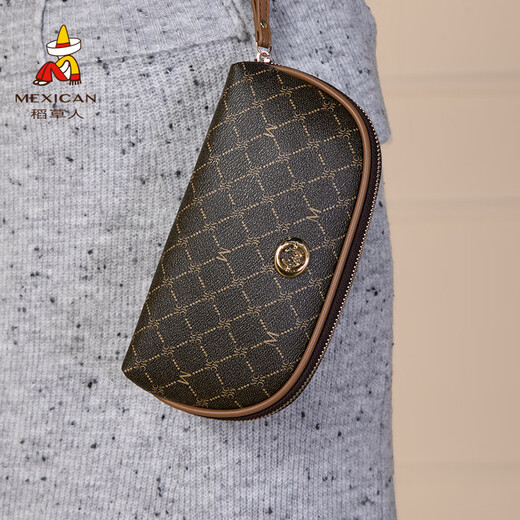 Vogelscheuchen-Tasche Frauenbag 2025 Neue Kupplungsfrauen können mit großer Kapazität Coin Wallet-Geburtstagsgeschenk für Mädchen dunkelbraun setzen