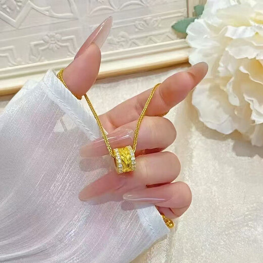 Yi Yi ancient gold dot diamond wheat ear Lutong pure gold 999 small waist pendant gold chain as a gift for girlfriend transfer. According to the day's gold price + labor fee + additional settlement, deposit