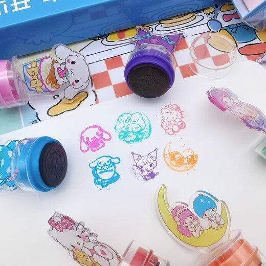 Sanrio seal children's cartoon cute toys Jade Gui Dog Melody Kulomi Atomic Reward Seal Stamp [6] Sanrio set 1 each (1 seal)
