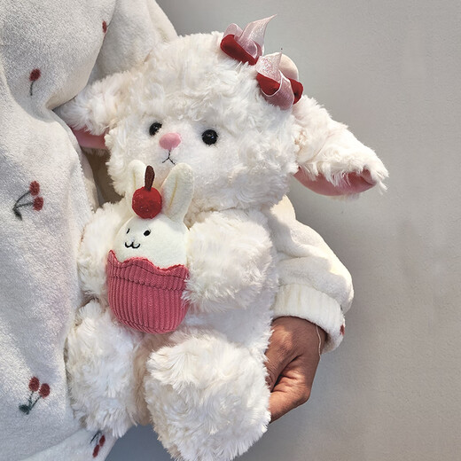 Princess Weiweigongzhu (weiweigongzhu) lamb doll birthday gift for girls girlfriend Children's Day gift for girls plush toys rag doll Lamb doll [no birthday hat] 22cm [send card + gift bag