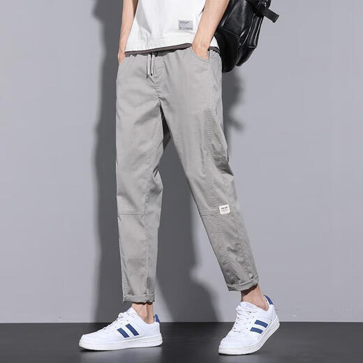 丨 Lilang 丨 [El código de marca rompe y recoge gangas] 2025 Pantalones casuales delgados de verano para hombres Fashion Fashion de la pierna recta de nueve puntos DLSJ PURO/653 Código de 2 XS de alta calidad negro [Entrega prioritaria de seguimiento]