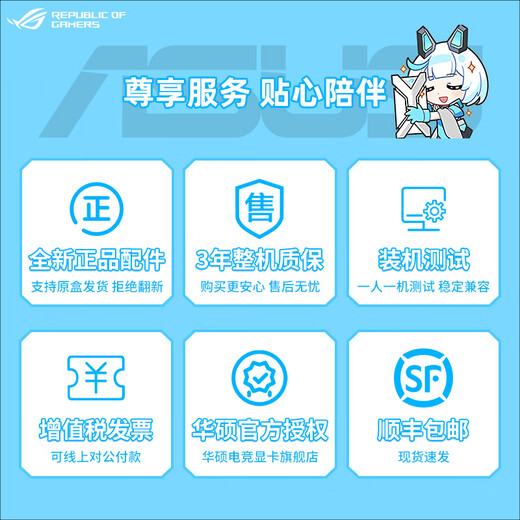 ASUS Tianxuan 5070/5060Ti/5060 graphics card AMD Ryzen 9700X/9800X3D assembled computer 3D game DIY host Fubuki Hime mod custom chassis desktop complete machine R5 9600X+ASUS Tianxuan 5060 Configuration 2