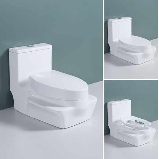 Jiumuwang's new toilet modified one-piece exposed pit digging ceramic anti-odor desktop squatting two-in-one dual-purpose toilet for adults without bay model half cover plate 5-layer nano-resistant 405mm