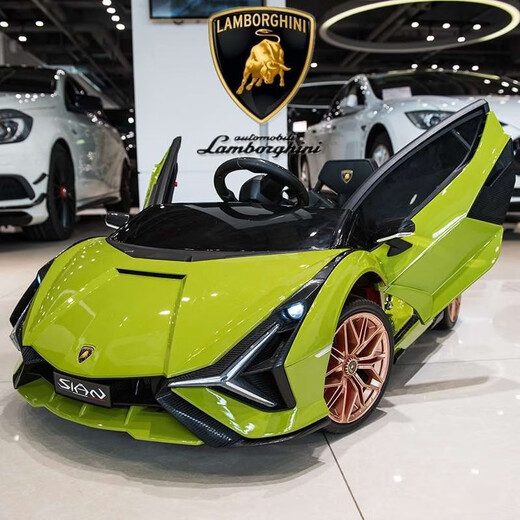 Extra large Lamborghini electric car, small car, toy car that can seat children, baby swing, remote control stroller, classic model, music, no lights, remote control battery