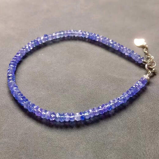 Fujiu large grain tanzanite faceted necklace bracelet women's bracelet anklet natural unoptimized 2.8-3mm sparkling 4.7 6.3mm necklace