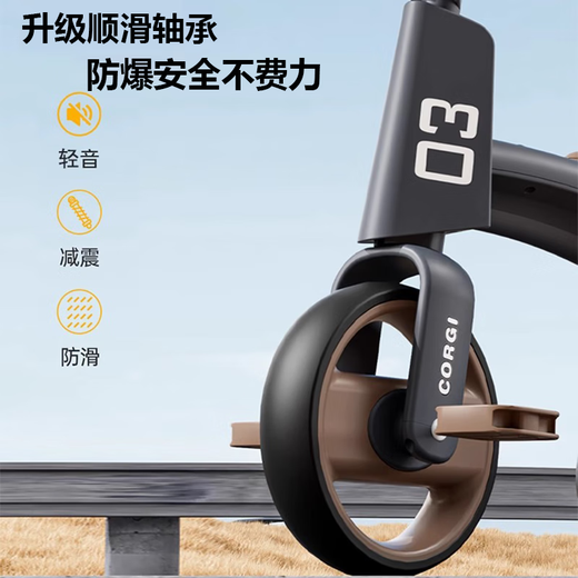 煦凛日本儿童三轮车脚踏车1-3-6岁宝宝儿童车遛娃神器多功能平衡车 【白色】音乐灯光+静音轮+可滑可骑