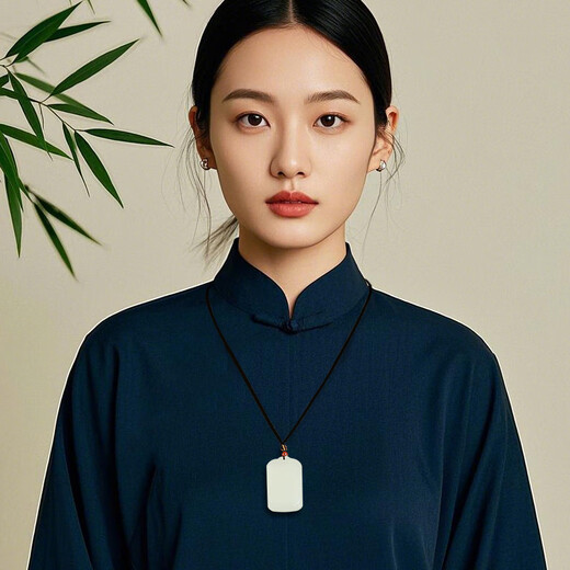 Phoenix Jewelry Hetian Jade Ping An Wu Shi brand pendant for men and women natural jade necklace jade brand jade pendant birthday gift