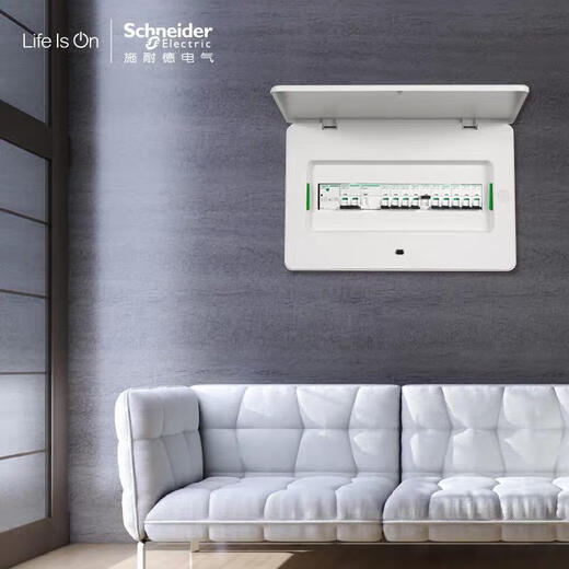 施耐德施耐德配电箱天朗家用暗装白12/16/20/24/36/48位回路强电箱 8回路（不含断路器）