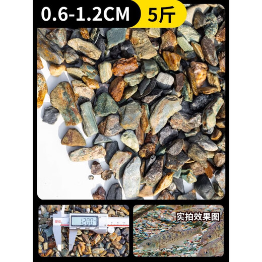 Natural original ecological stream stone bottom sand fish tank special filter paving ornaments volcanic stone landscaping main stone pebbles 5Jin Jin is equal to 0.5kg packed with natural stream stone (6-12mm)