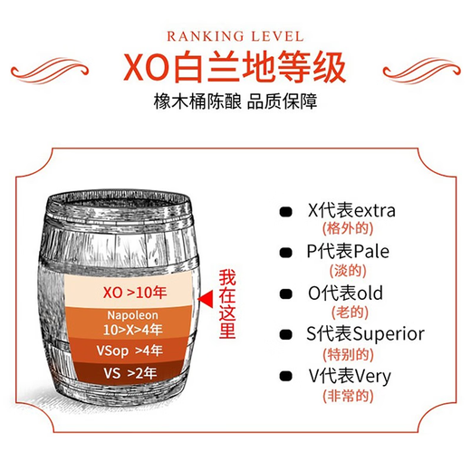 路易布兰登（LOUIS BRANDON）法国原酒进口洋酒40°烈酒XO白兰地调酒基酒整箱6瓶700mL*6
