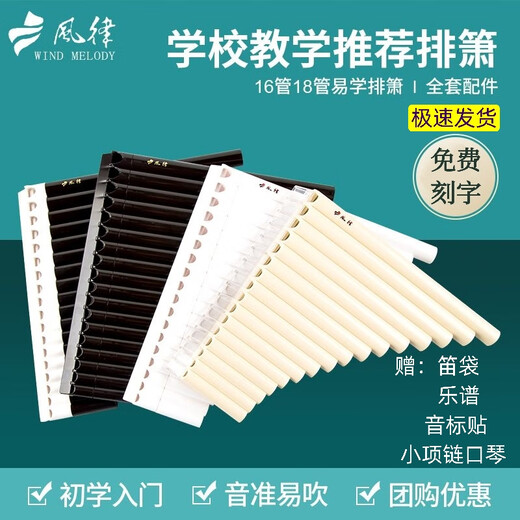 Fenglu Marke Easy Learning Flöte 16-Röhrchen 18-Röhren-Spezialpanflute für Schüler, die Anfänger beibringen