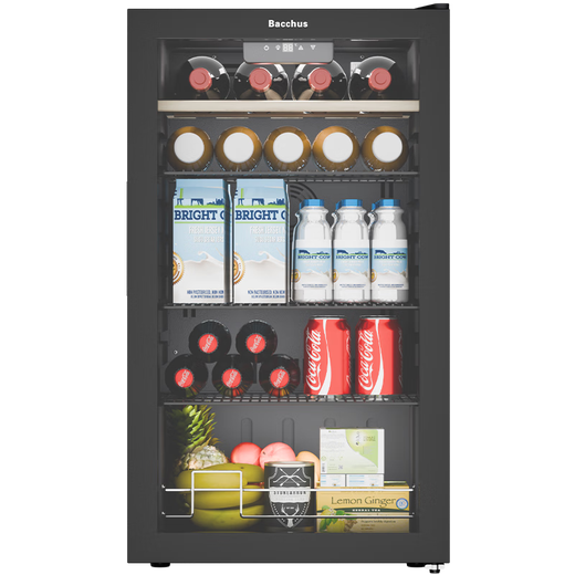 Bacchus YC-86 red wine cabinet 24 bottles thermostatic cabinet multi-function wine cabinet home compressor office small wine cellar tea cabinet air-cooled frost-free single-door living room display cabinet YC-86 air-cooled stainless steel shelf (ice bar) 86L