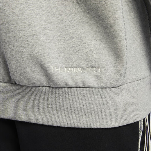 Nike (Nike) Offizieller Therma-Fit-Männer Plus Fleece Basketball Pullover Hoodie HJ3882 063 Farbeinstellung Dunkelgrau/helles Elfenbeinweiß XL