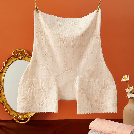 Catman cheongsam special high-waist tummy control pants to lift buttocks and shape the waist to tighten the tummy without leaving any trace thin safety leggings summer milk white M suitable for 80-100Jin Jin is equal to 0.5 kg